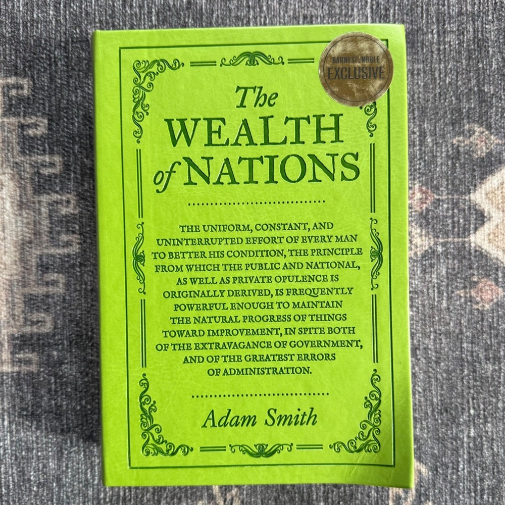 The Wealth of Nations Adam Smith Barnes & Noble Exclusive Hardcover Book Classic